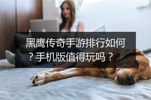 黑鹰传奇手游排行如何？手机版值得玩吗？