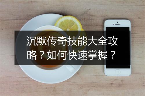 沉默传奇技能大全攻略？如何快速掌握？