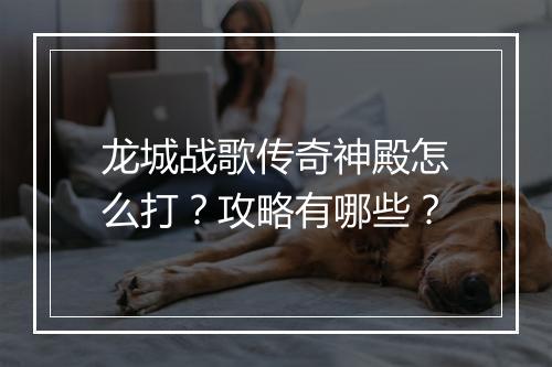 龙城战歌传奇神殿怎么打？攻略有哪些？