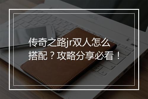 传奇之路jr双人怎么搭配？攻略分享必看！