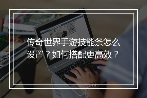 传奇世界手游技能条怎么设置？如何搭配更高效？