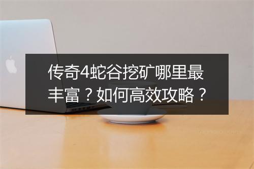传奇4蛇谷挖矿哪里最丰富？如何高效攻略？