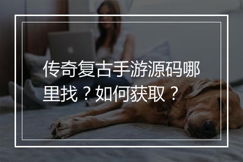 传奇复古手游源码哪里找？如何获取？