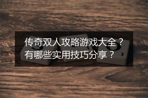 传奇双人攻略游戏大全？有哪些实用技巧分享？