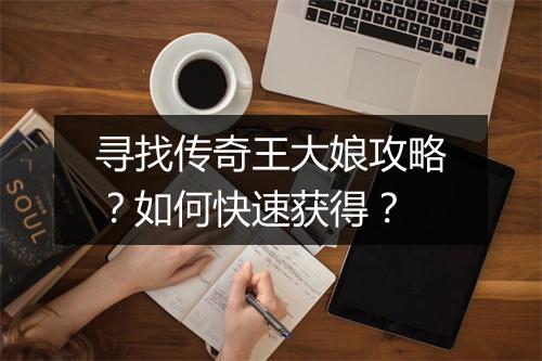 寻找传奇王大娘攻略？如何快速获得？