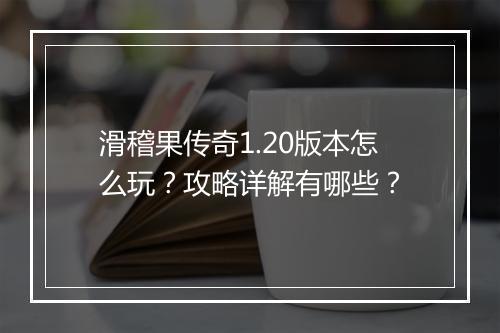 滑稽果传奇1.20版本怎么玩？攻略详解有哪些？