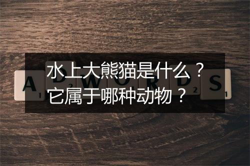 水上大熊猫是什么？它属于哪种动物？