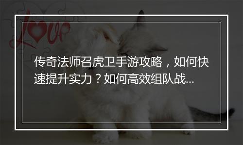 传奇法师召虎卫手游攻略，如何快速提升实力？如何高效组队战斗？