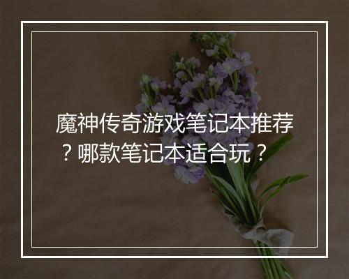 魔神传奇游戏笔记本推荐？哪款笔记本适合玩？