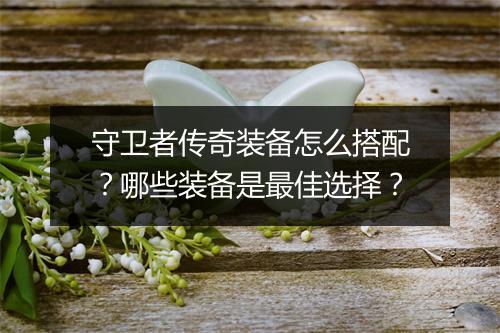 守卫者传奇装备怎么搭配？哪些装备是最佳选择？