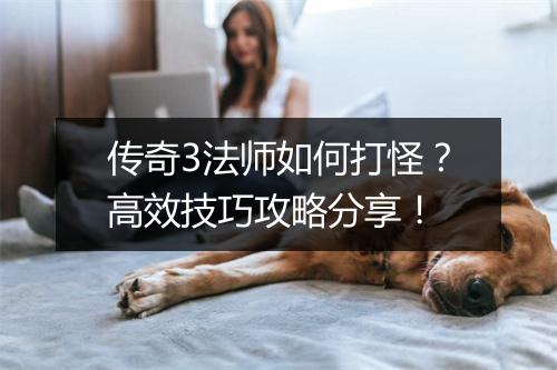 传奇3法师如何打怪？高效技巧攻略分享！