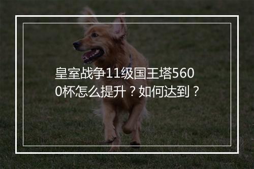 皇室战争11级国王塔5600杯怎么提升？如何达到？