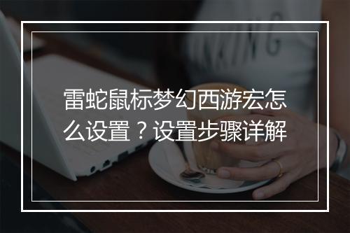雷蛇鼠标梦幻西游宏怎么设置？设置步骤详解