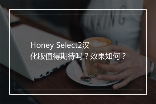 Honey Select2汉化版值得期待吗？效果如何？