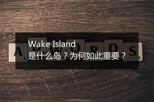 Wake Island 是什么岛？为何如此重要？
