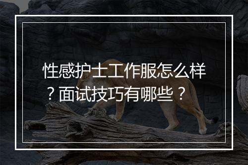 性感护士工作服怎么样？面试技巧有哪些？