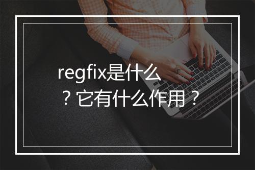 regfix是什么？它有什么作用？