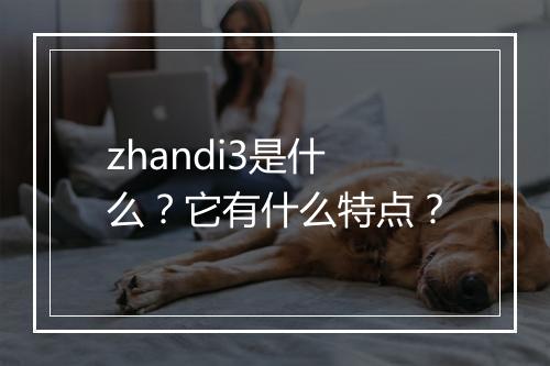 zhandi3是什么？它有什么特点？