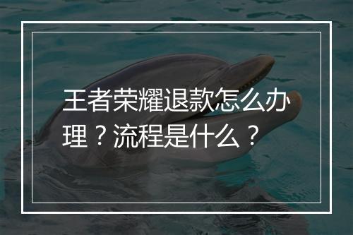王者荣耀退款怎么办理？流程是什么？