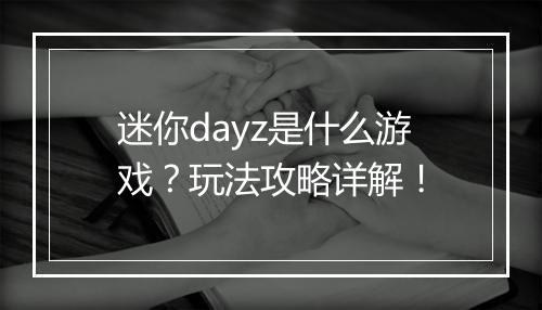 迷你dayz是什么游戏？玩法攻略详解！