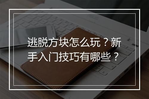 逃脱方块怎么玩？新手入门技巧有哪些？