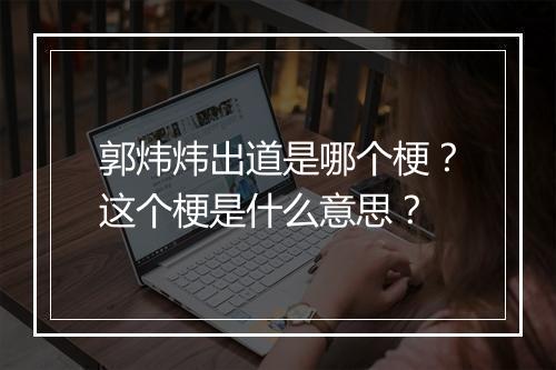 郭炜炜出道是哪个梗？这个梗是什么意思？