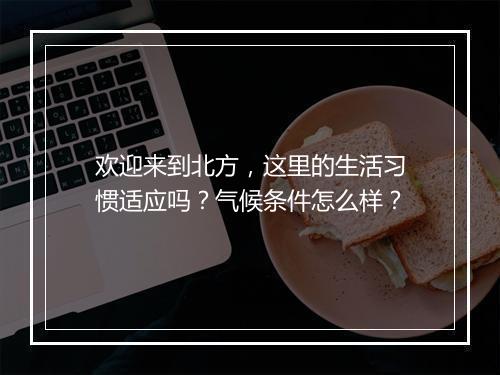 欢迎来到北方，这里的生活习惯适应吗？气候条件怎么样？