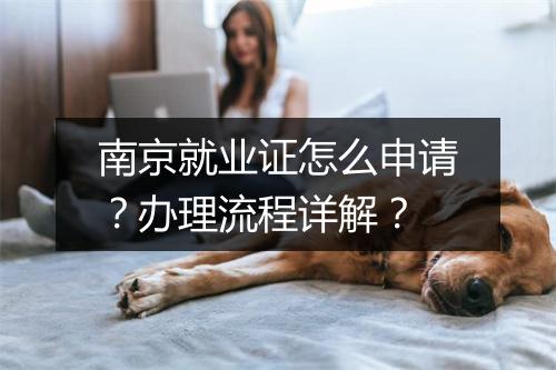 南京就业证怎么申请？办理流程详解？