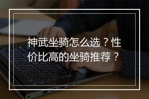 神武坐骑怎么选？性价比高的坐骑推荐？