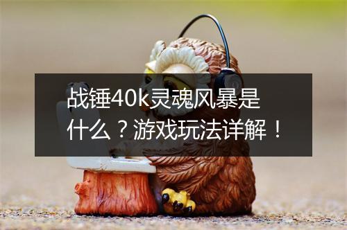 战锤40k灵魂风暴是什么？游戏玩法详解！