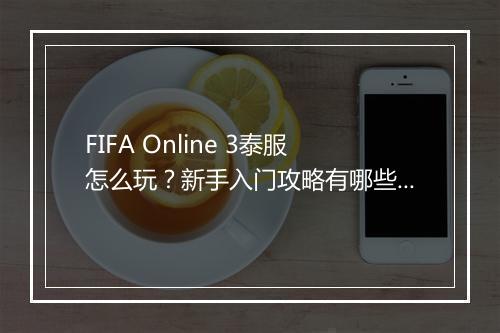 FIFA Online 3泰服怎么玩？新手入门攻略有哪些？