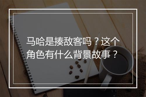 马哈是揍敌客吗？这个角色有什么背景故事？