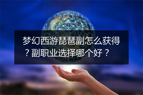 梦幻西游琵琶副怎么获得？副职业选择哪个好？