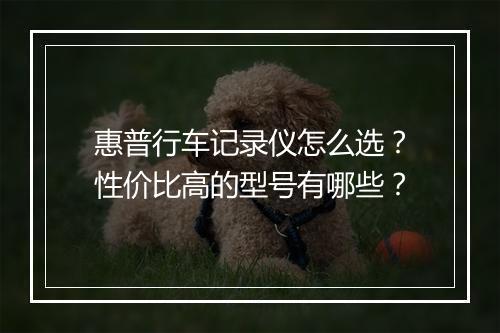 惠普行车记录仪怎么选？性价比高的型号有哪些？