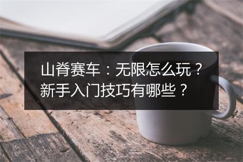 山脊赛车：无限怎么玩？新手入门技巧有哪些？