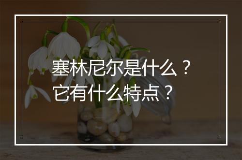 塞林尼尔是什么？它有什么特点？