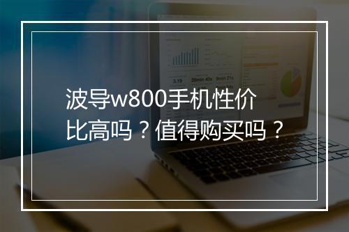 波导w800手机性价比高吗？值得购买吗？