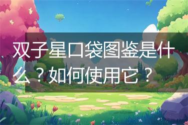 双子星口袋图鉴是什么？如何使用它？