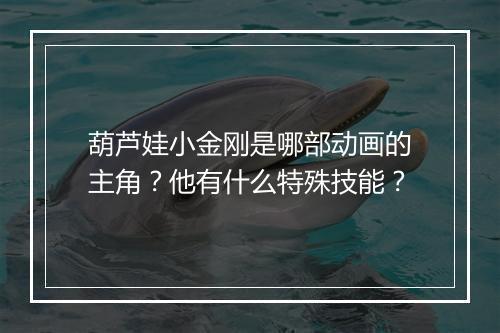 葫芦娃小金刚是哪部动画的主角？他有什么特殊技能？