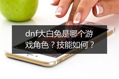 dnf大白兔是哪个游戏角色？技能如何？