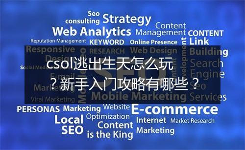 csol逃出生天怎么玩？新手入门攻略有哪些？