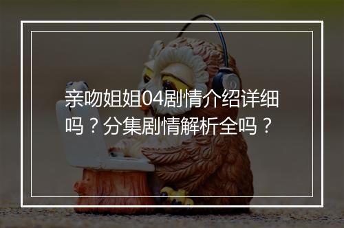 亲吻姐姐04剧情介绍详细吗？分集剧情解析全吗？