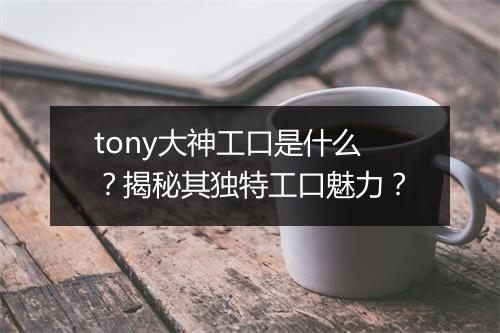 tony大神工口是什么？揭秘其独特工口魅力？