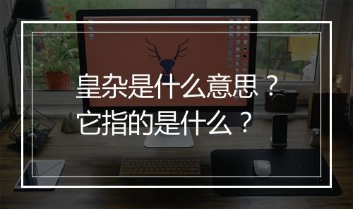 皇杂是什么意思？它指的是什么？