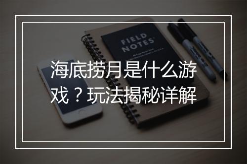 海底捞月是什么游戏？玩法揭秘详解