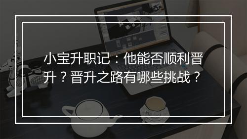 小宝升职记：他能否顺利晋升？晋升之路有哪些挑战？