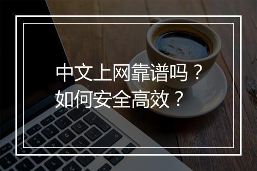 中文上网靠谱吗？如何安全高效？