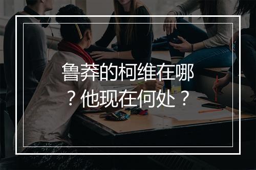 鲁莽的柯维在哪？他现在何处？