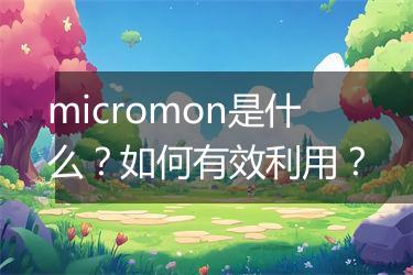 micromon是什么？如何有效利用？