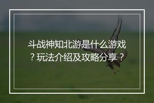 斗战神知北游是什么游戏？玩法介绍及攻略分享？